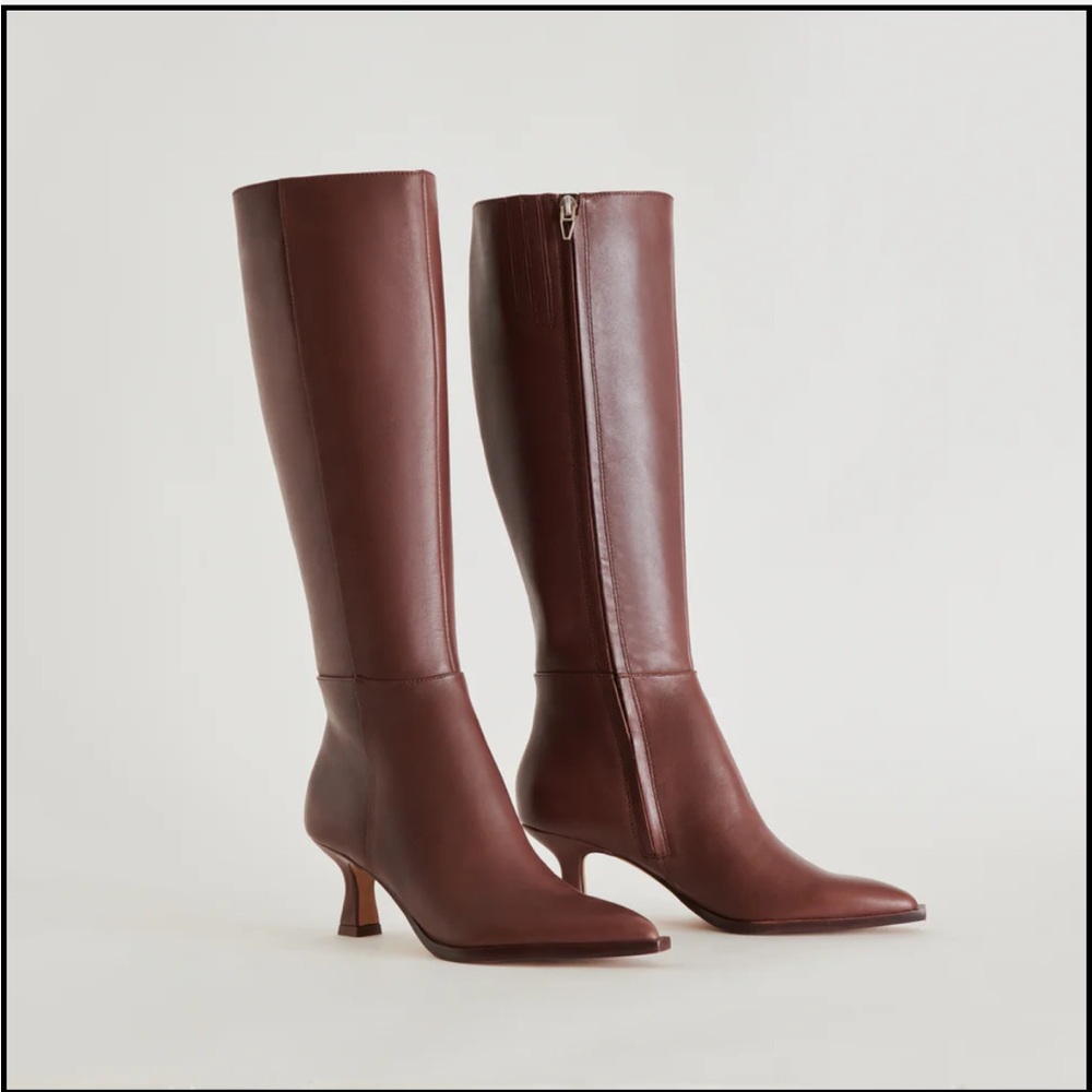 Dolce Vita Dark Brown Auggie Boots Size 7 Regular Calf